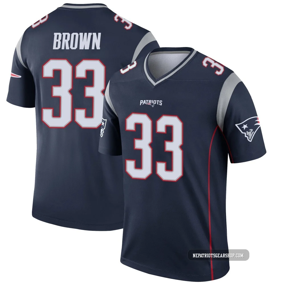 Mike Brown ＃33 New England Patriots Legend Jersey - Men's Navy