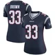 Mike Brown ＃33 New England Patriots Legend Jersey - Women's Navy