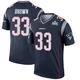Mike Brown ＃33 New England Patriots Legend Super Bowl LX Patch Jersey - Men's Navy