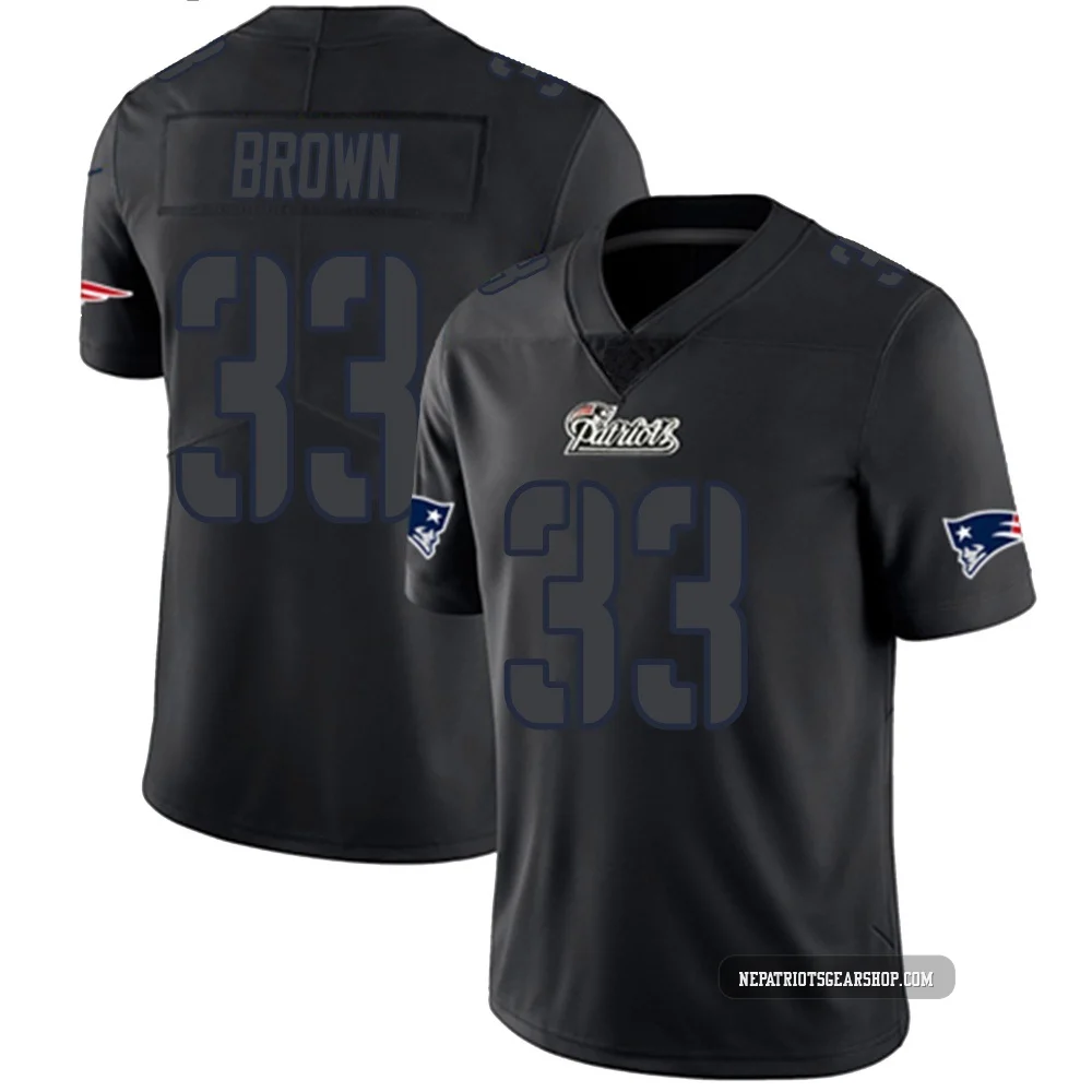 Mike Brown ＃33 New England Patriots Limited Jersey - Youth Black Impact