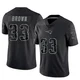 Mike Brown ＃33 New England Patriots Limited Reflective Jersey - Youth Black