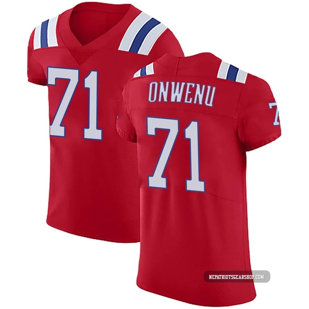 Mike Onwenu ＃71 New England Patriots Elite Vapor Untouchable Alternate Jersey - Men's Red