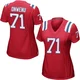 Mike Onwenu ＃71 New England Patriots Game Alternate Jersey - Women's Red