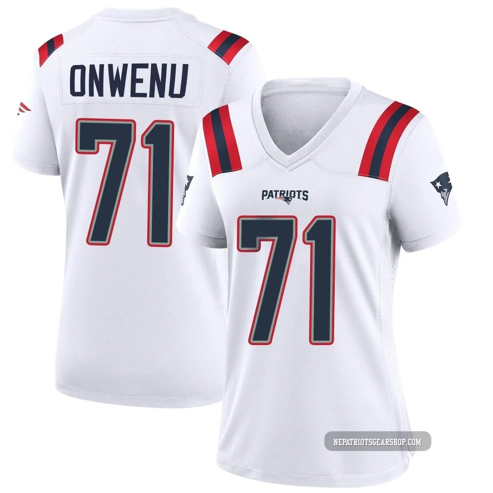 Mike Onwenu ＃71 New England Patriots Game Jersey - Women's White