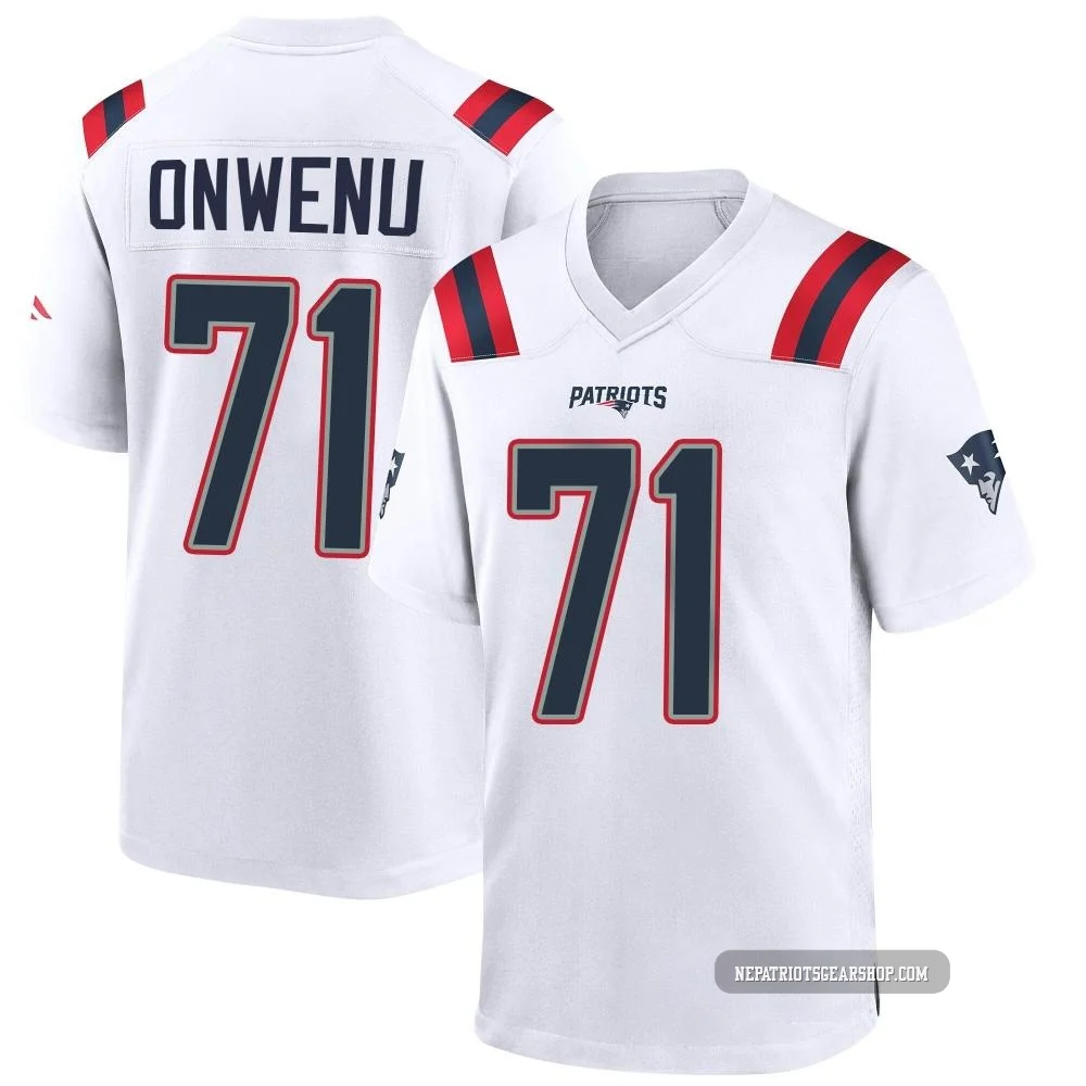 Mike Onwenu ＃71 New England Patriots Game Jersey - Youth White