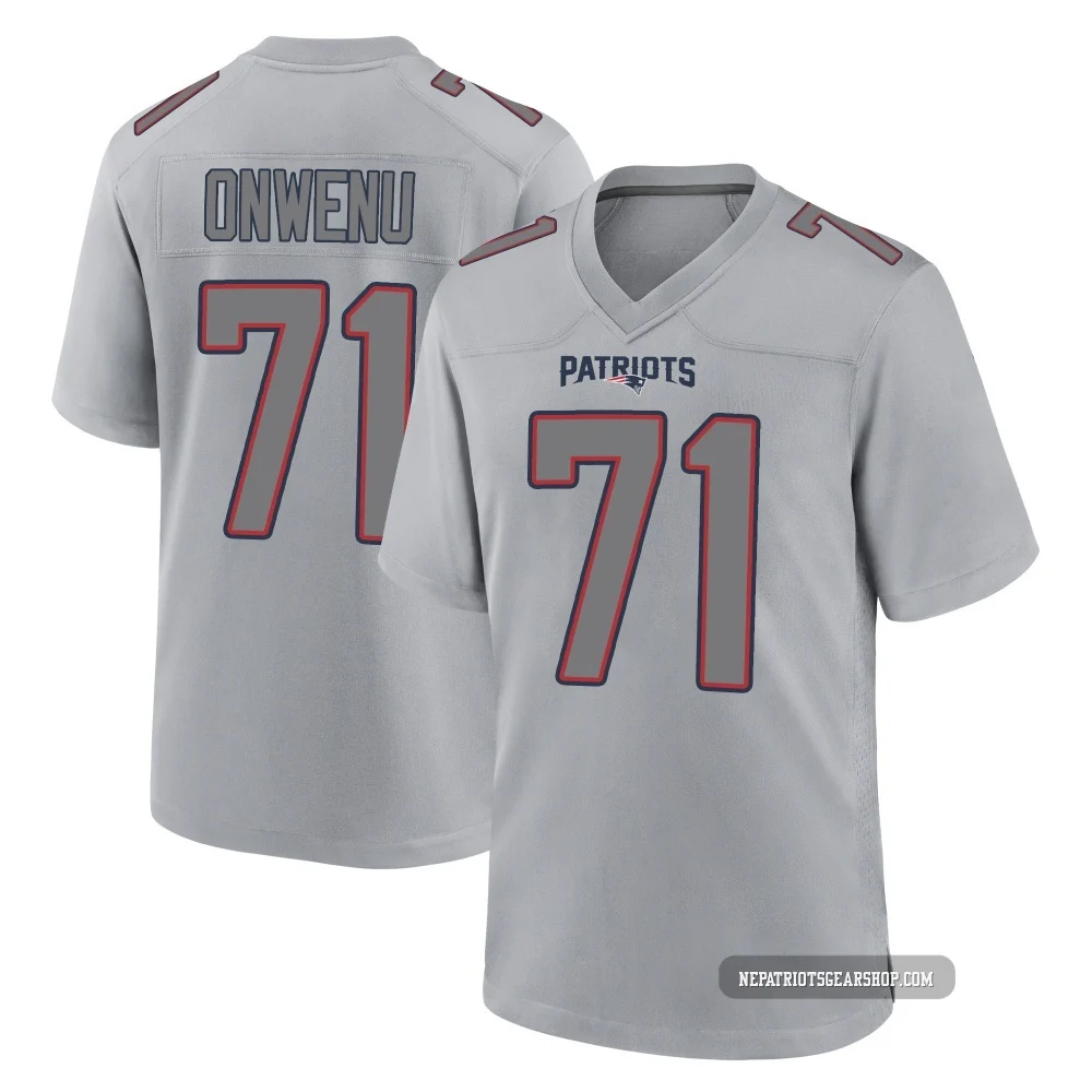 Mike Onwenu ＃71 New England Patriots Game Silver Atmosphere Fashion Jersey - Youth