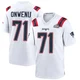 Mike Onwenu ＃71 New England Patriots Game Super Bowl LX Patch Jersey - Youth White