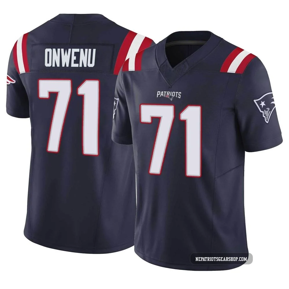 Mike Onwenu ＃71 New England Patriots Limited Vapor F.U.S.E. Jersey - Youth Navy