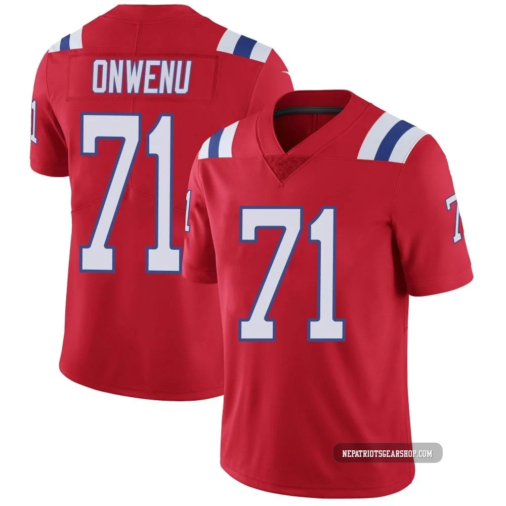 Mike Onwenu ＃71 New England Patriots Limited Vapor Untouchable Alternate Jersey - Youth Red
