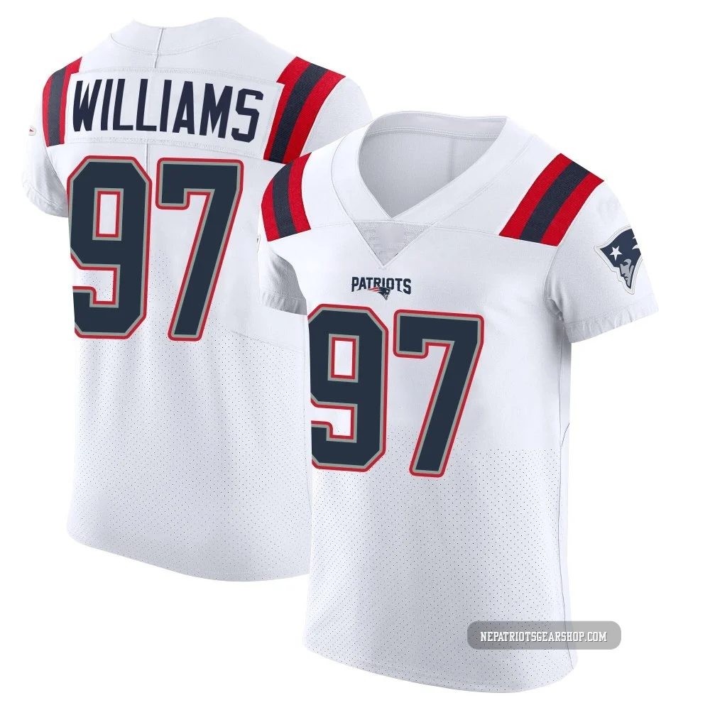 Milton Williams ＃97 New England Patriots Elite Vapor Untouchable Jersey - Men's White