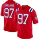 Milton Williams ＃97 New England Patriots Game Alternate Jersey - Youth Red
