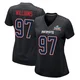 Milton Williams ＃97 New England Patriots Game Carbon Fashion Super Bowl LX Patch Jersey - Women's Black