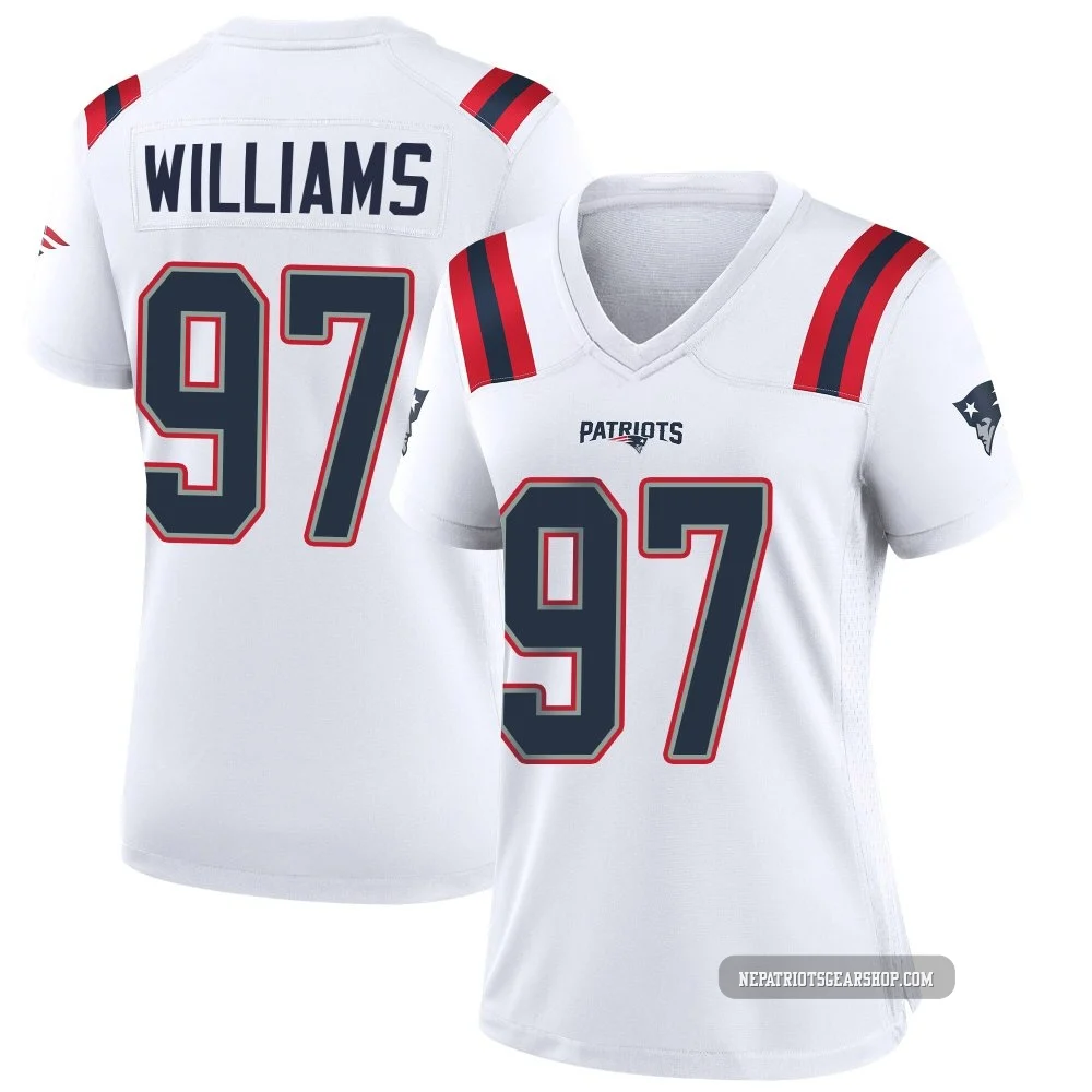 Milton Williams ＃97 New England Patriots Game Jersey - Women's White