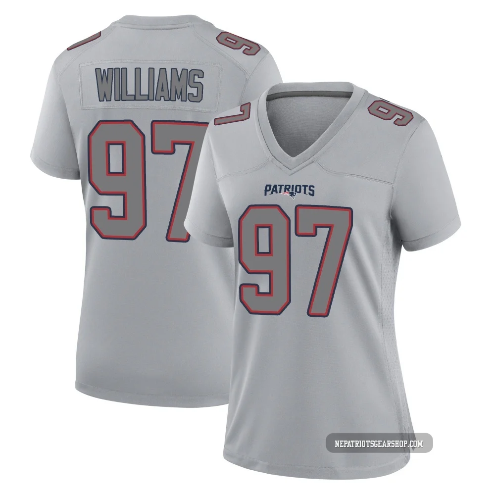 Milton Williams ＃97 New England Patriots Game Silver Atmosphere Fashion Jersey - Women's