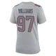 Milton Williams ＃97 New England Patriots Game Silver Atmosphere Fashion Super Bowl LX Patch Jersey - Women's