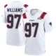 Milton Williams ＃97 New England Patriots Game Super Bowl LX Patch Jersey - Youth White