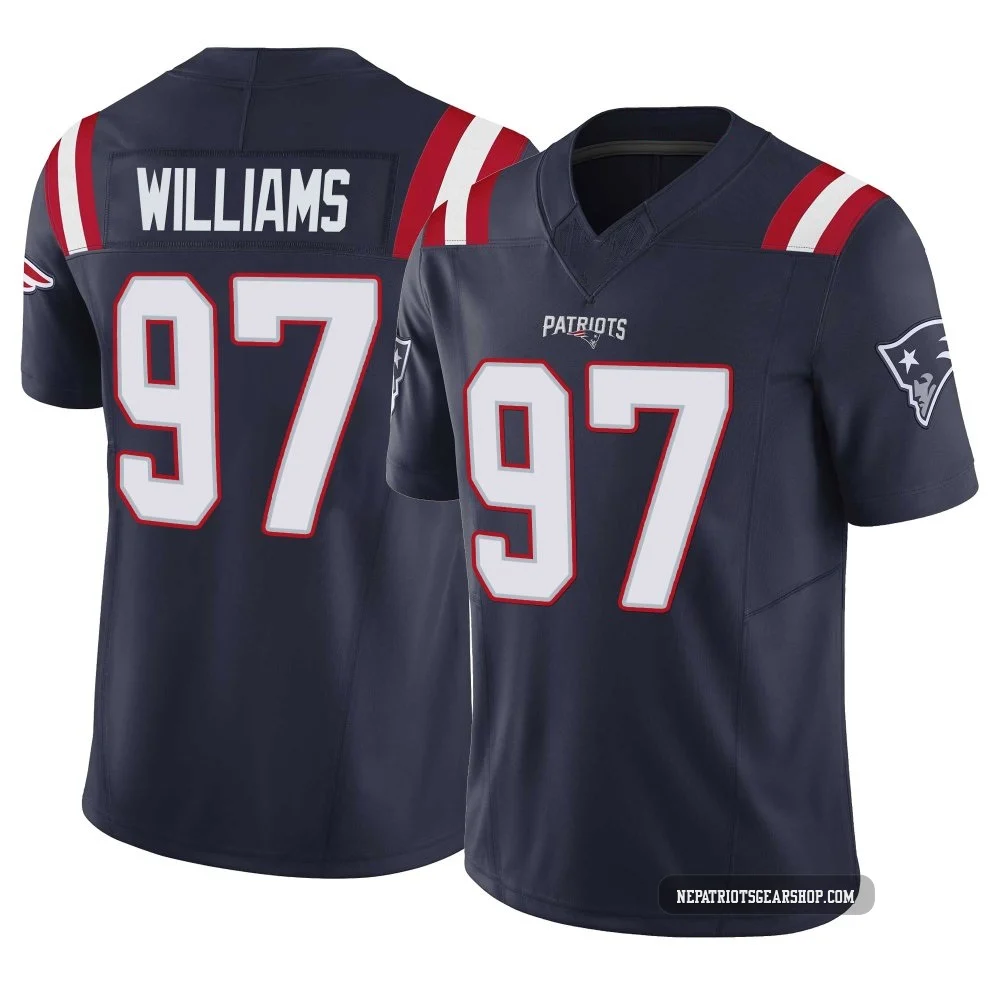 Milton Williams ＃97 New England Patriots Limited Vapor F.U.S.E. Jersey - Youth Navy