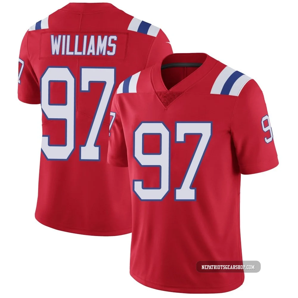 Milton Williams ＃97 New England Patriots Limited Vapor Untouchable Alternate Jersey - Men's Red
