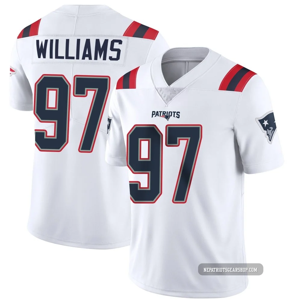Milton Williams ＃97 New England Patriots Limited Vapor Untouchable Jersey - Men's White