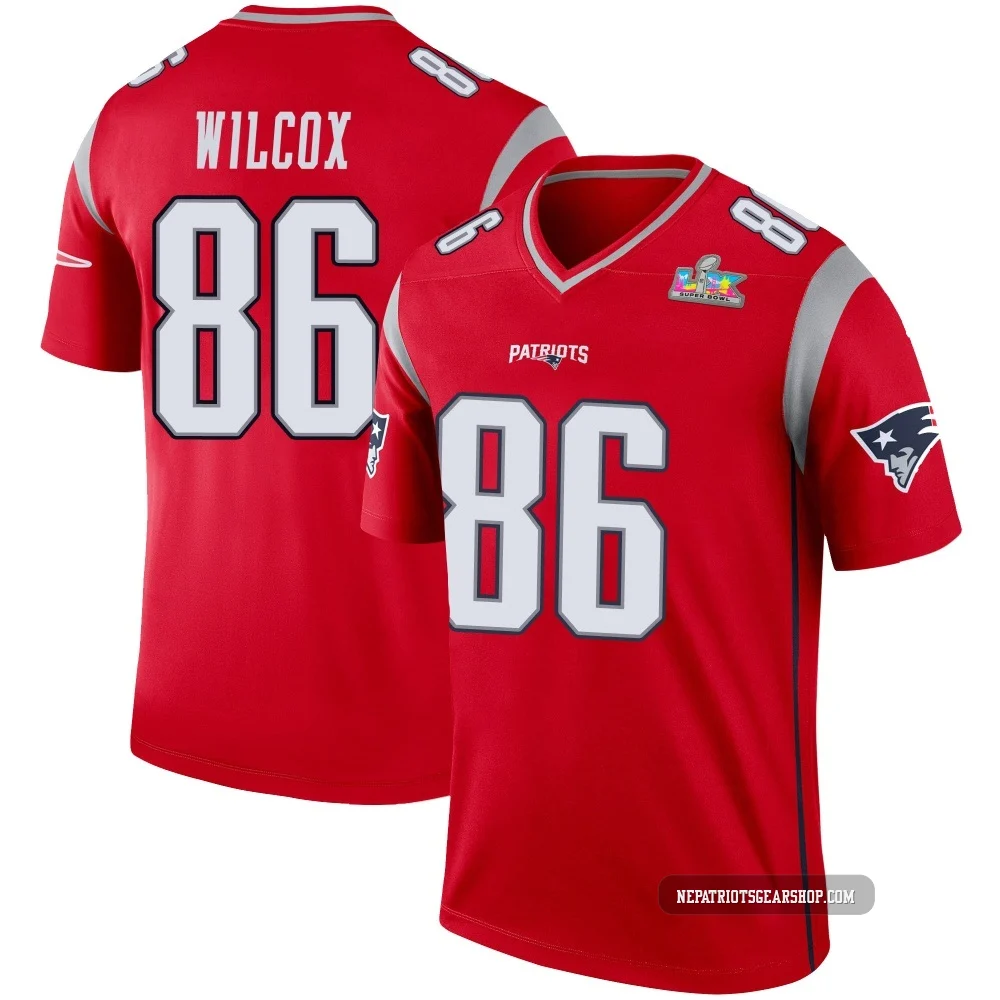 Mitchell Wilcox ＃86 New England Patriots Legend Inverted Super Bowl LX Patch Jersey - Men's Red