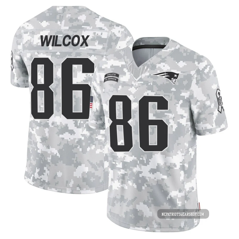Mitchell Wilcox ＃86 New England Patriots Limited 2024 Salute to Service Jersey - Youth Arctic Camo