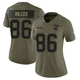Mitchell Wilcox ＃86 New England Patriots Limited 2025 Salute to Service Jersey - Women's Olive