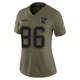 Mitchell Wilcox ＃86 New England Patriots Limited 2025 Salute to Service Jersey - Women's Olive