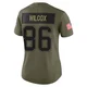 Mitchell Wilcox ＃86 New England Patriots Limited 2025 Salute to Service Jersey - Women's Olive