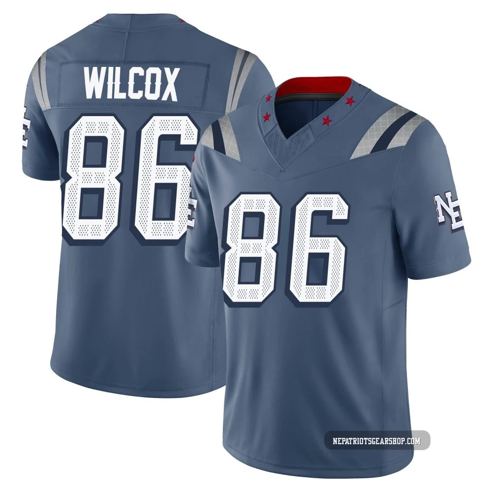 Mitchell Wilcox ＃86 New England Patriots Limited Storm 2025 Rivalries Collection Jersey - Men's Blue
