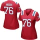Morgan Moses ＃76 New England Patriots Game Alternate Jersey - Women's Red