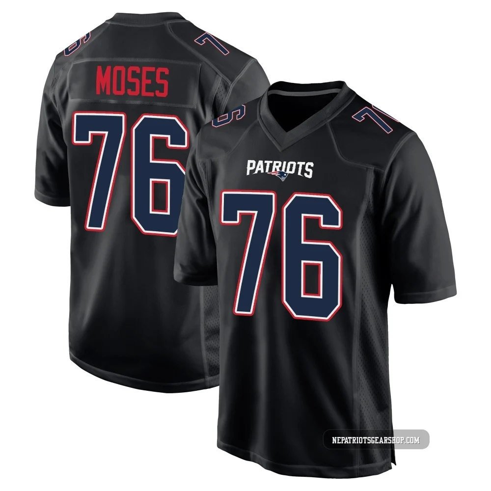 Morgan Moses ＃76 New England Patriots Game Carbon Fashion Jersey - Youth Black