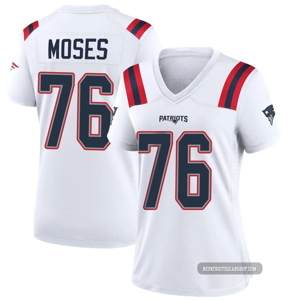 Morgan Moses ＃76 New England Patriots Game Jersey - Women's White