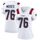 Morgan Moses ＃76 New England Patriots Game Jersey - Women's White