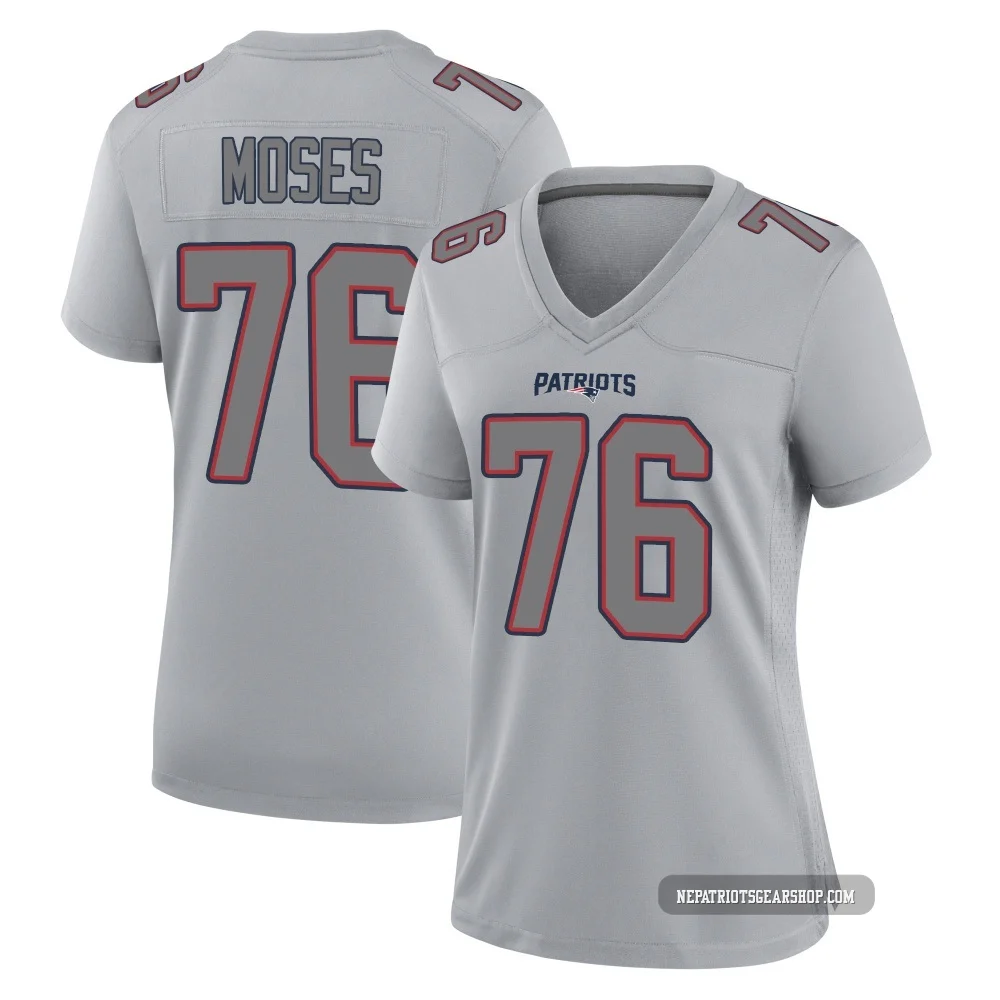 Morgan Moses ＃76 New England Patriots Game Silver Atmosphere Fashion Jersey - Women's