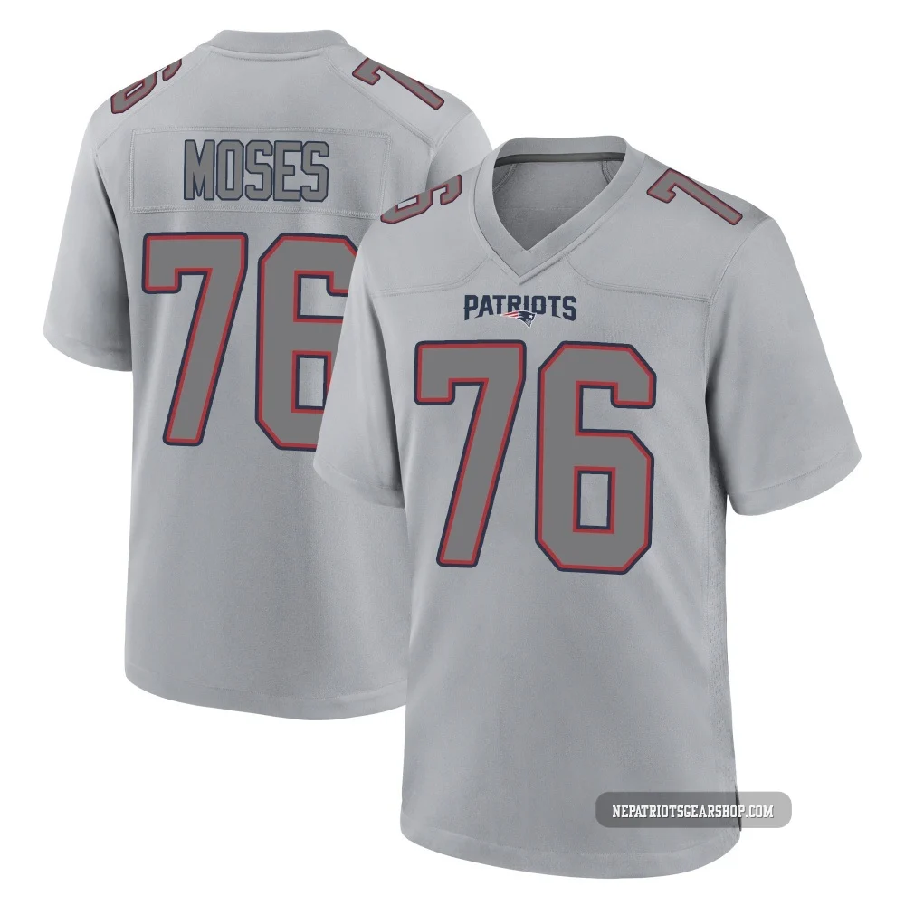 Morgan Moses ＃76 New England Patriots Game Silver Atmosphere Fashion Jersey - Youth