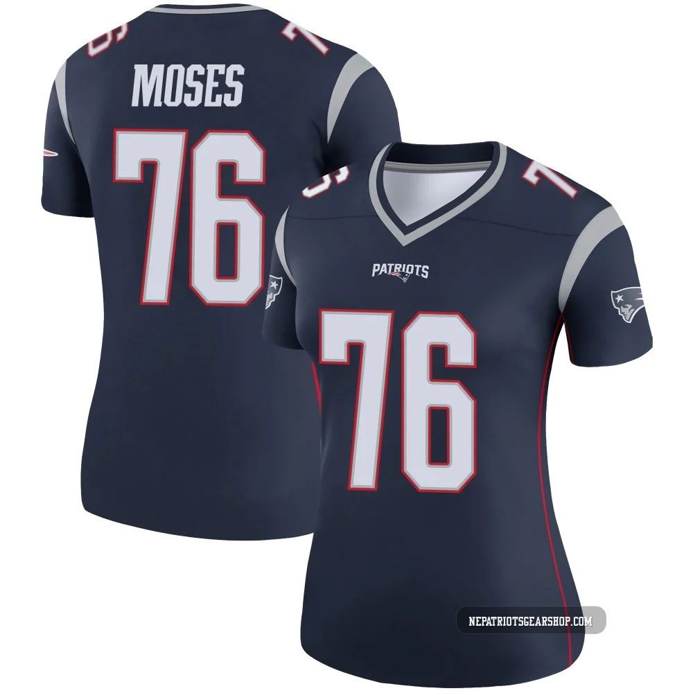 Morgan Moses ＃76 New England Patriots Legend Jersey - Women's Navy