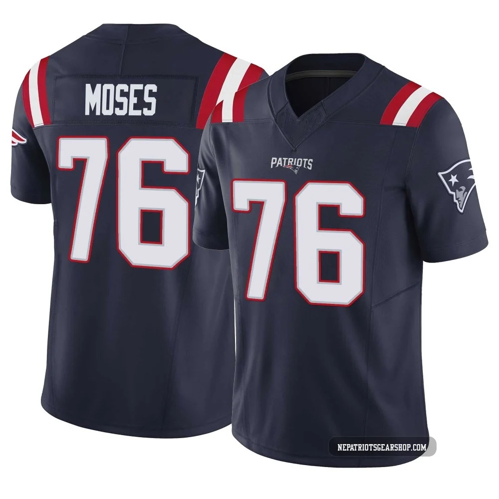 Morgan Moses ＃76 New England Patriots Limited Vapor F.U.S.E. Jersey - Men's Navy