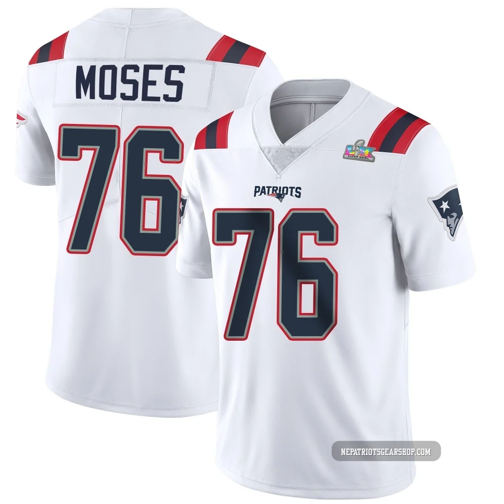 Morgan Moses ＃76 New England Patriots Limited Vapor Untouchable Super Bowl LX Patch Jersey - Men's White