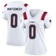 Myles Montgomery ＃0 New England Patriots Game Jersey - Women's White