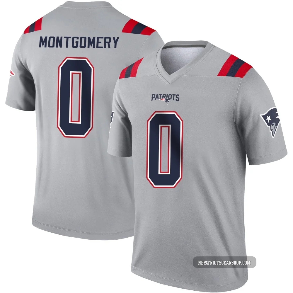 Myles Montgomery ＃0 New England Patriots Legend Inverted Jersey - Youth Gray