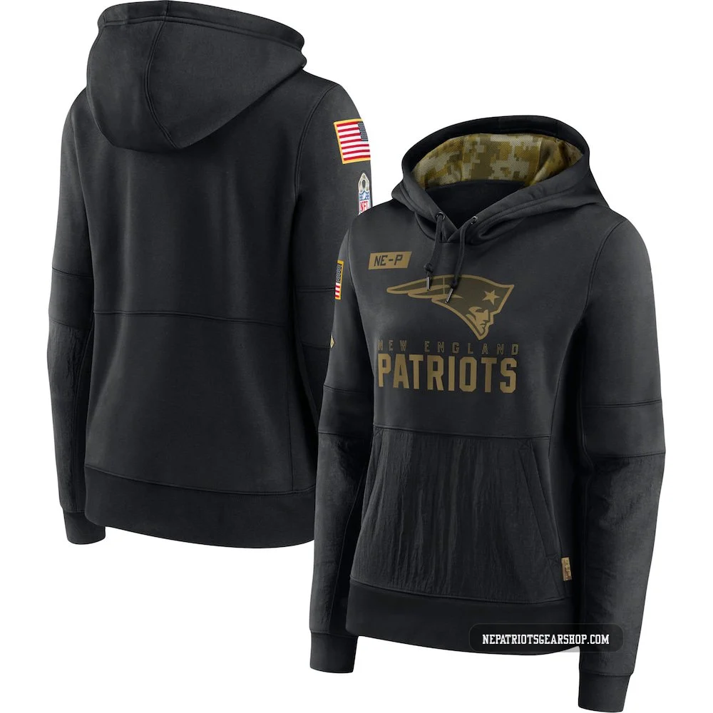 New England Patriots 2020 Salute to Service Performance Pullover Hoodie - Women's Black