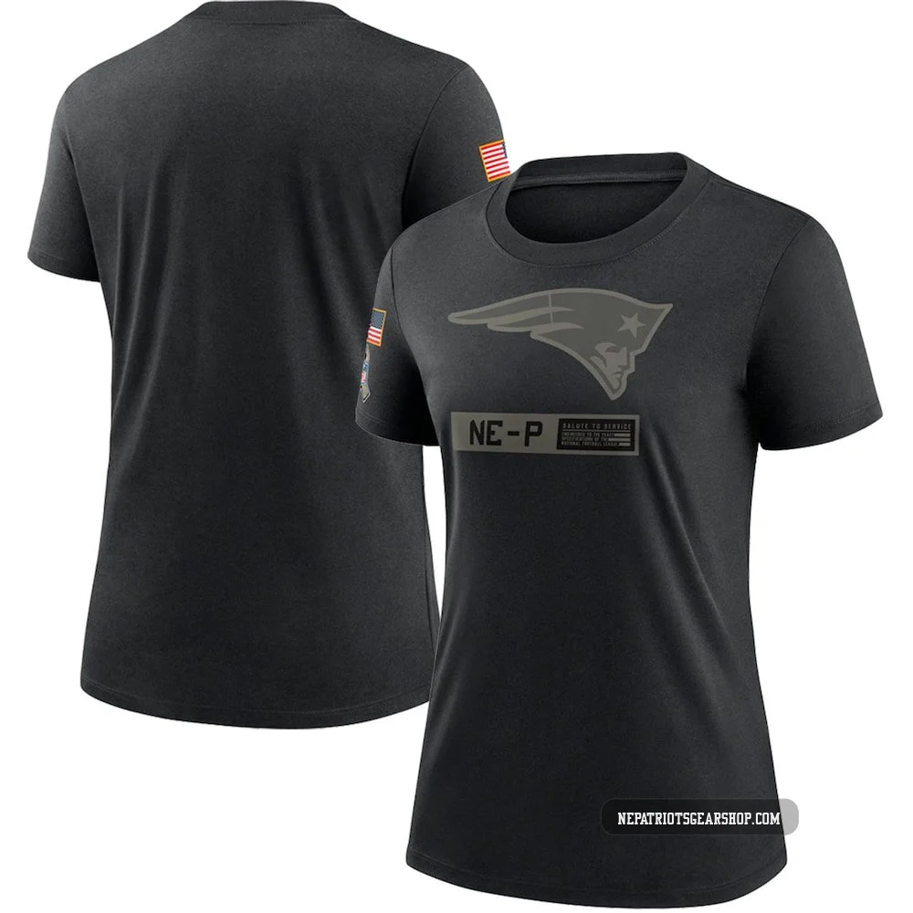 New England Patriots 2020 Salute To Service Performance T-Shirt - Women's Black
