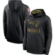 New England Patriots 2020 Salute to Service Sideline Performance Pullover Hoodie - Men's Black