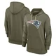 New England Patriots 2022 Salute to Service Performance Pullover Hoodie - Women's Olive