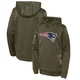 New England Patriots 2022 Salute to Service Performance Pullover Hoodie - Youth Olive