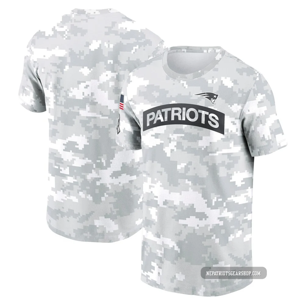 New England Patriots 2024 Salute To Service Performance T-Shirt - Men's Arctic Camo