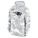 New England Patriots 2024 Salute To Service Pullover Hoodie - Youth White/Gray
