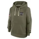 New England Patriots 2025 Salute to Service Sideline Hoodie - Women's Olive