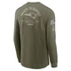 New England Patriots 2025 Salute to Service Sideline Long Sleeve T-Shirt - Men's Olive
