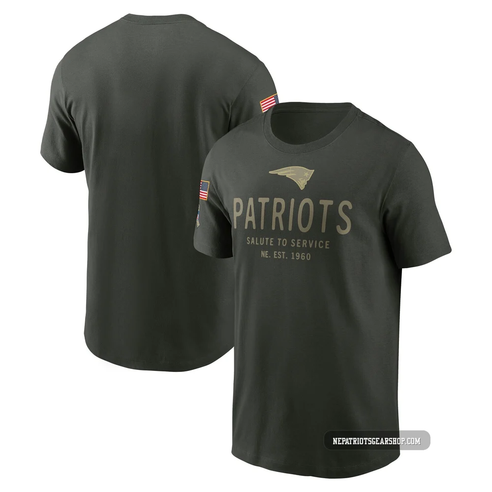 New England Patriots Forest 2025 Salute to Service Sideline T-Shirt - Men's Green